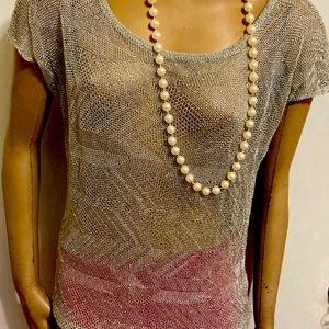Missoni Silver Sheer Top